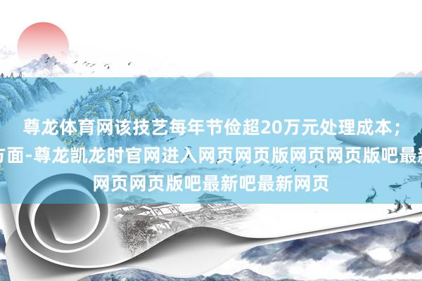 尊龙体育网该技艺每年节俭超20万元处理成本；在社会科罚方面-尊龙凯龙时官网进入网页网页版网页网页版吧最新吧最新网页