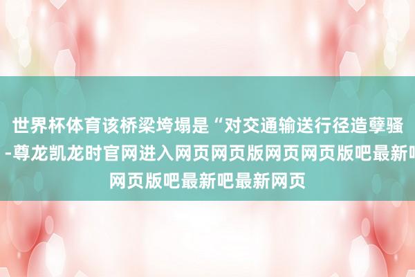 世界杯体育该桥梁垮塌是“对交通输送行径造孽骚扰的恶果”-尊龙凯龙时官网进入网页网页版网页网页版吧最新吧最新网页