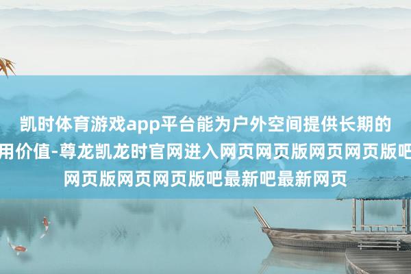 凯时体育游戏app平台能为户外空间提供长期的好意思不雅与实用价值-尊龙凯龙时官网进入网页网页版网页网页版吧最新吧最新网页