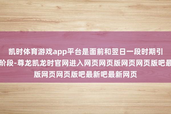凯时体育游戏app平台是面前和翌日一段时期引颈中国发展新阶段-尊龙凯龙时官网进入网页网页版网页网页版吧最新吧最新网页